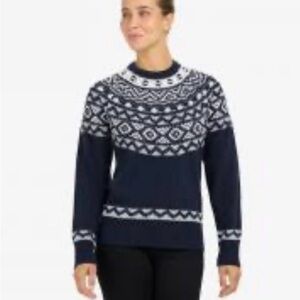 Women's Navy Fair Isle Crewneck Sweater